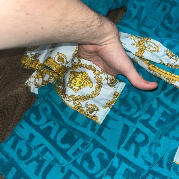 Versace Blue and Gold Robe - Picture 4 of 10